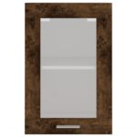 Armoire en verre suspendue Chêne fumé 40x31x60 cm – Image 3