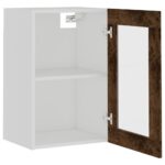 Armoire en verre suspendue Chêne fumé 40x31x60 cm – Image 4