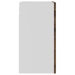 Armoire en verre suspendue Chêne fumé 40x31x60 cm – Image 5