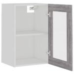 Armoire vitrée suspendue Sonoma gris 40x31x60cm Bois ingénierie – Image 4