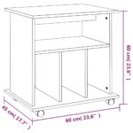 Armoire roulante Sonoma gris 60x45x60 cm Bois d'ingénierie – Image 6