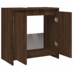 Armoire de bain Chêne marron 60x33x61 cm Bois d'ingénierie – Image 3
