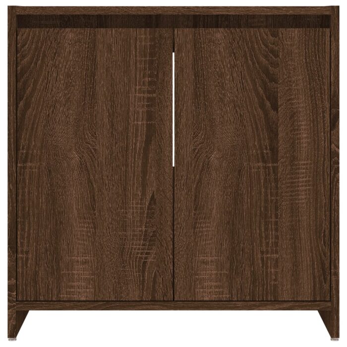 Armoire de bain Chêne marron 60x33x61 cm Bois d'ingénierie – Image 4