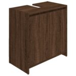 Armoire de bain Chêne marron 60x33x61 cm Bois d'ingénierie – Image 6
