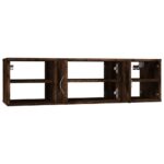 Étagère murale chêne fumé 102x30x29 cm bois d'ingénierie – Image 4