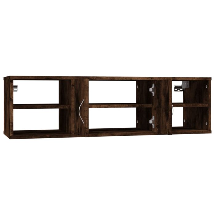 Étagère murale chêne fumé 102x30x29 cm bois d'ingénierie – Image 4