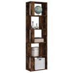 Bibliothèque Chêne fumé 45x24x160 cm Bois d'ingénierie – Image 2