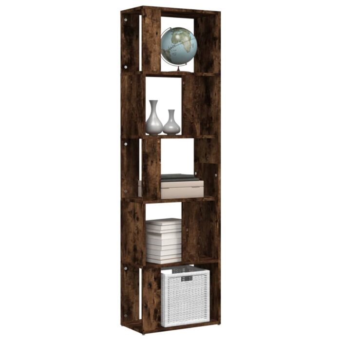 Bibliothèque Chêne fumé 45x24x160 cm Bois d'ingénierie – Image 2