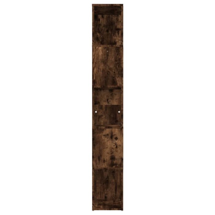 Bibliothèque Chêne fumé 45x24x160 cm Bois d'ingénierie – Image 4