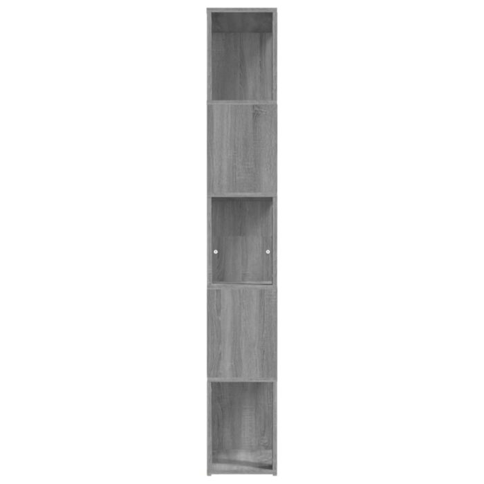 Bibliothèque Sonoma gris 45x24x160 cm Bois d'ingénierie – Image 4