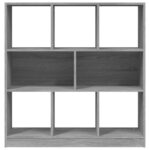 Bibliothèque Sonoma gris 97,5x29,5x100 cm Bois d'ingénierie – Image 2