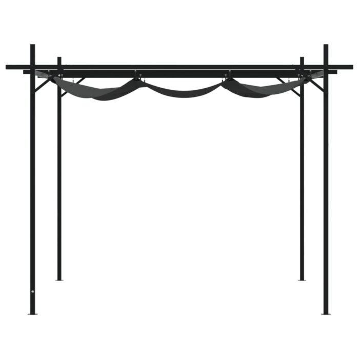 Pergola avec toit rétractable anthracite 295x292x230 cm – Image 2