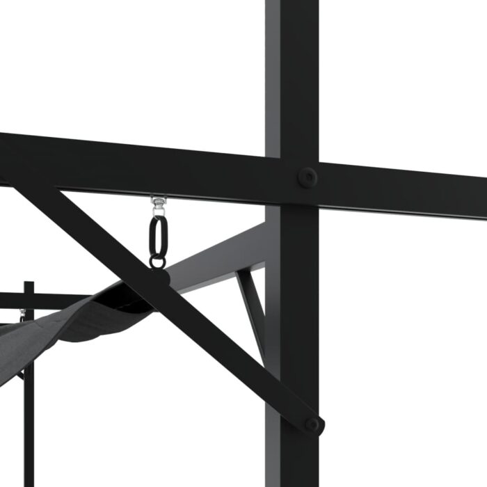 Pergola avec toit rétractable anthracite 395x292x230 cm – Image 3
