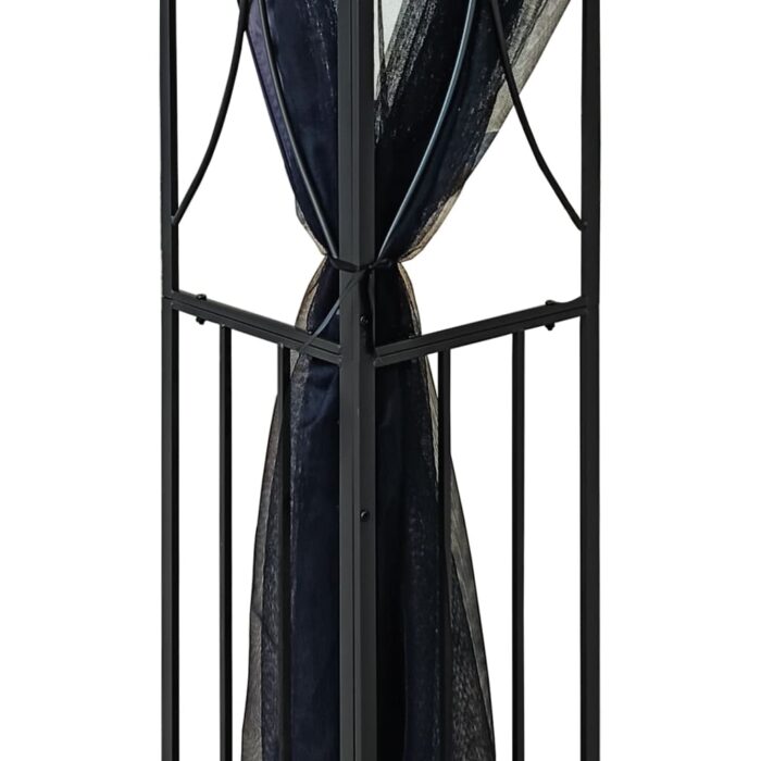 Belvédère avec parois latérales anthracite 400x300x270 cm acier – Image 3