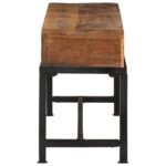 Meuble TV 110x30x46 cm bois massif de récupération – Image 3