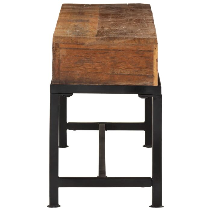 Meuble TV 110x30x46 cm bois massif de récupération – Image 3