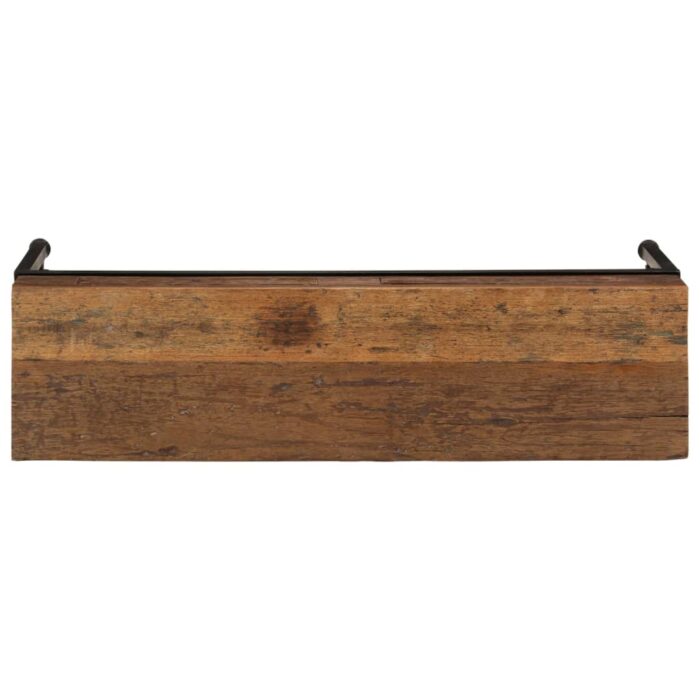 Meuble TV 110x30x46 cm bois massif de récupération – Image 5