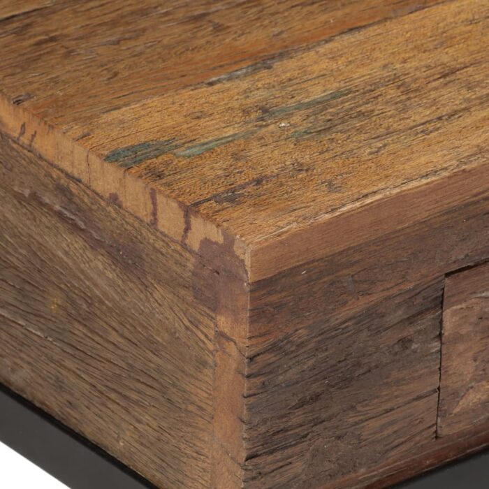 Meuble TV 110x30x46 cm bois massif de récupération – Image 6