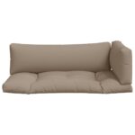 Coussins de palette lot de 3 taupe tissu – Image 2