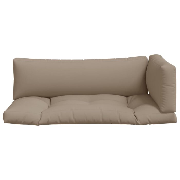 Coussins de palette lot de 3 taupe tissu – Image 2