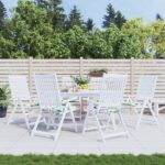 Coussins de chaise de jardin lot de 6 multicolore 40x40x4 cm