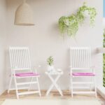 Coussins de chaise de jardin lot de 2 rose 40x40x4 cm tissu