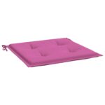 Coussins de chaise de jardin lot de 4 rose 40x40x4 cm – Image 2