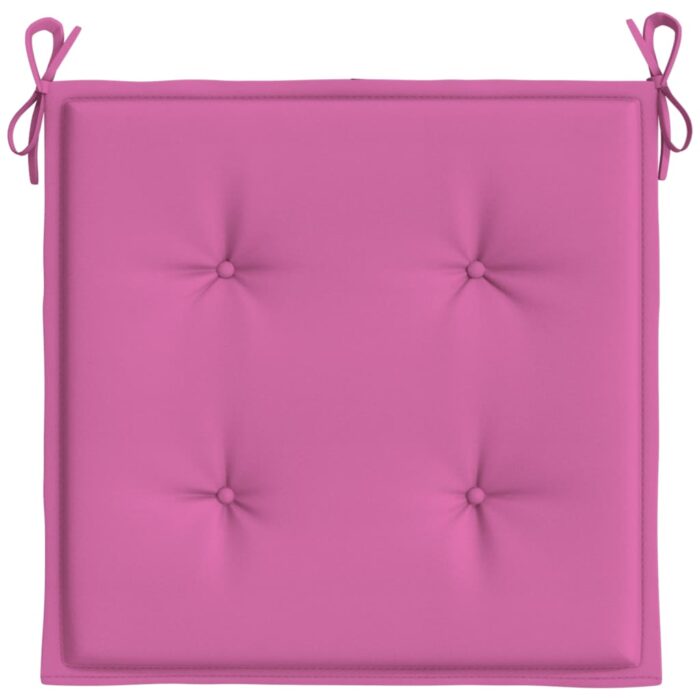 Coussins de chaise de jardin lot de 4 rose 40x40x4 cm – Image 3