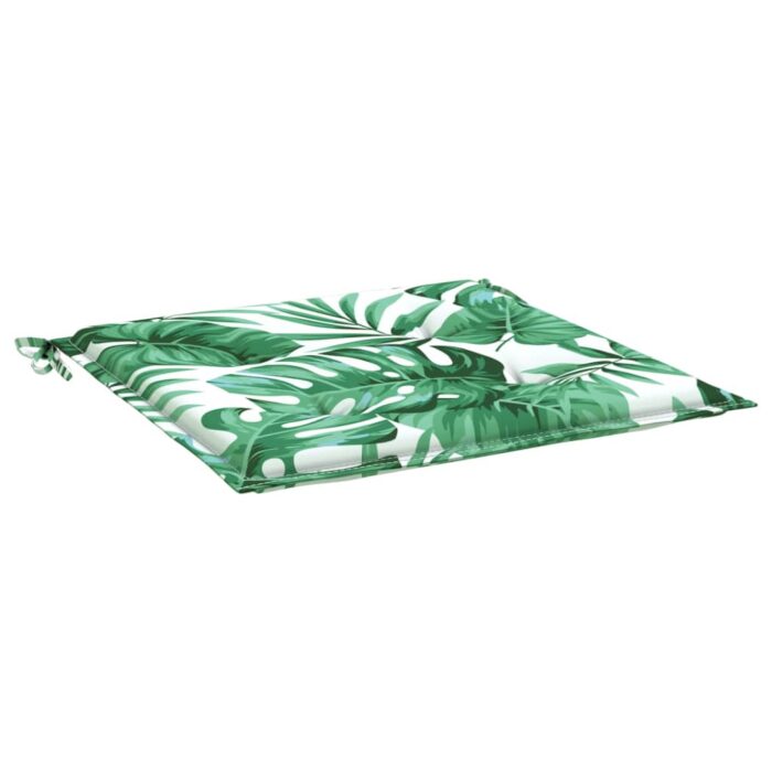 Coussins de chaise lot de 2 motif de feuilles 50x50x4 cm tissu – Image 2