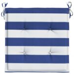 Coussins de chaise de jardin lot de 2 50x50x4 cm tissu – Image 3