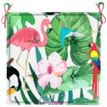 Coussins de chaise de jardin lot de 4 multicolore 50x50x4 cm – Image 3