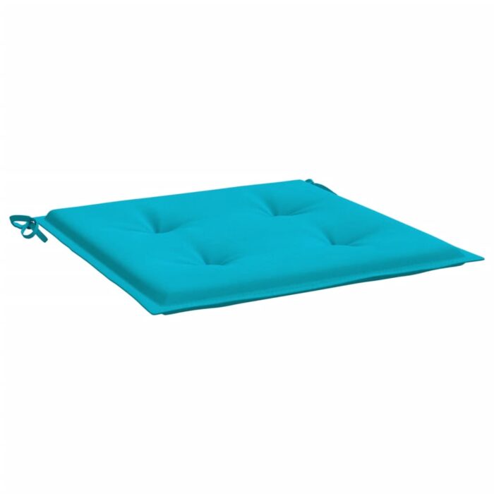 Coussins de chaise de jardin lot de 6 turquoise 50x50x4cm tissu – Image 2