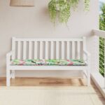 Coussin de banc de jardin multicolore 150x50x4 cm tissu oxford
