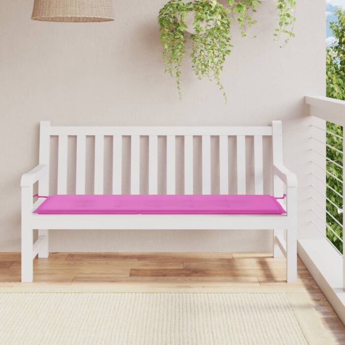 Coussin de banc de jardin rose 150x50x4 cm tissu oxford – Image 1