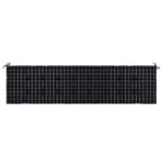 Coussin de banc de jardin carreaux noir 200x50x4 cm tissu – Image 2