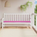 Coussin de banc de jardin rose 200x50x4 cm tissu