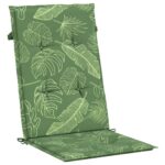 Coussins de chaise à dossier haut lot de 2 modèle de feuille – Image 2