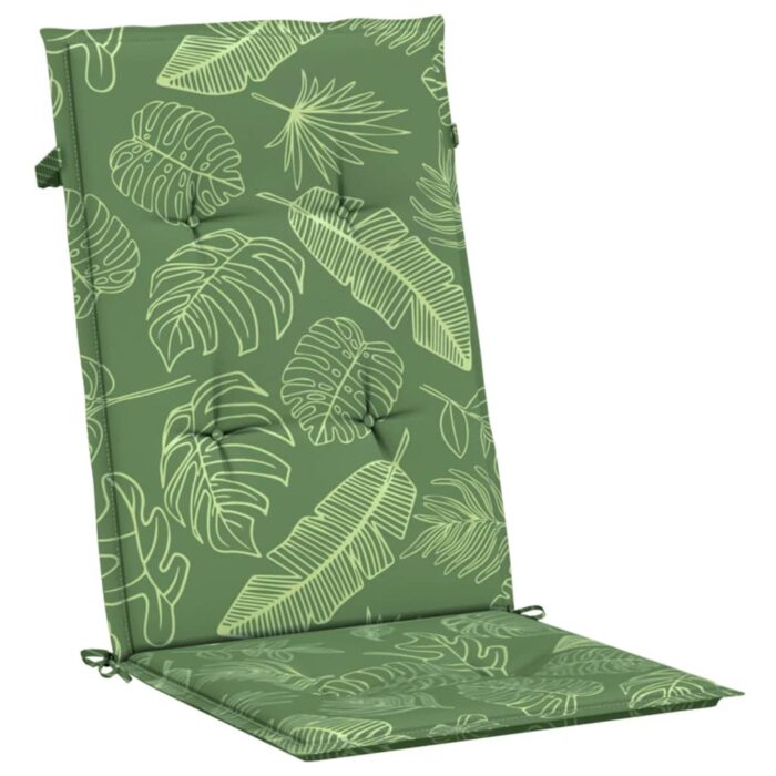 Coussins de chaise à dossier haut lot de 2 modèle de feuille – Image 2