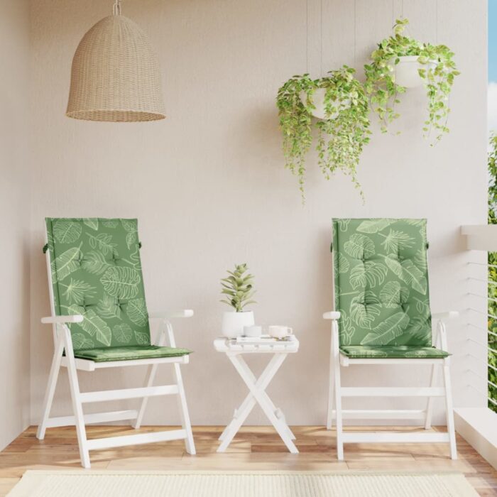VXL8720845706814_m_en_hd_1.jpg Coussins de chaise à dossier haut lot de 2 modèle de feuille – Image 1