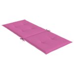 Coussins de chaise à dossier haut lot de 4 rose tissu – Image 3