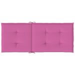 Coussins de chaise à dossier haut lot de 4 rose tissu – Image 4