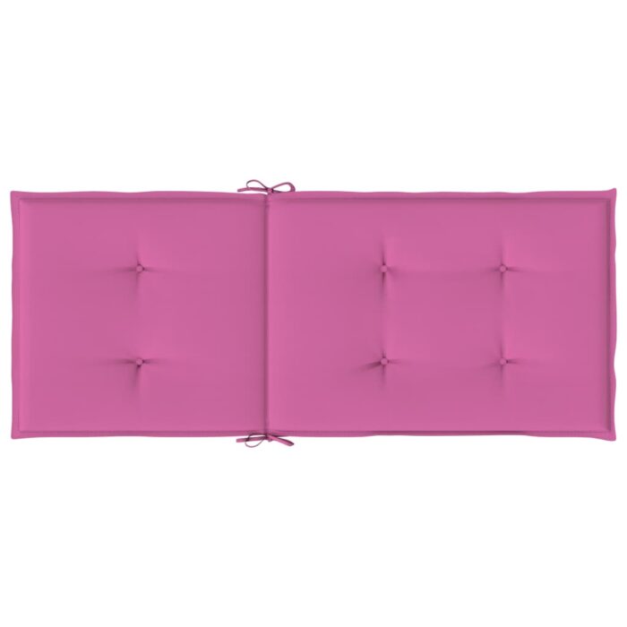Coussins de chaise à dossier haut lot de 4 rose tissu – Image 4