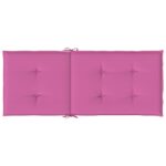 Coussins de chaise à dossier haut lot de 6 rose tissu – Image 4