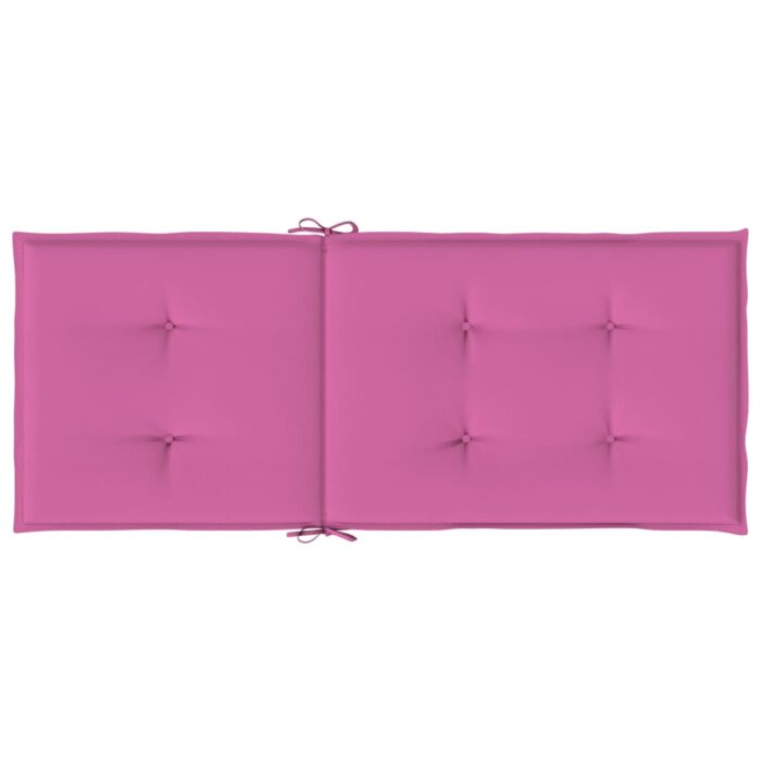 Coussins de chaise à dossier haut lot de 6 rose tissu – Image 4