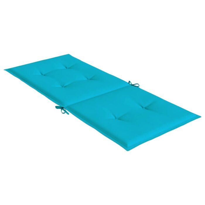 Coussins de chaise à dossier haut 2 pcs turquoise tissu – Image 3