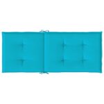 Coussins de chaise à dossier haut 2 pcs turquoise tissu – Image 4