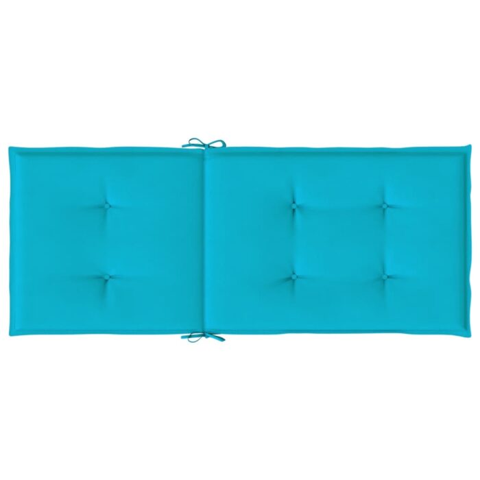 Coussins de chaise à dossier haut 2 pcs turquoise tissu – Image 4