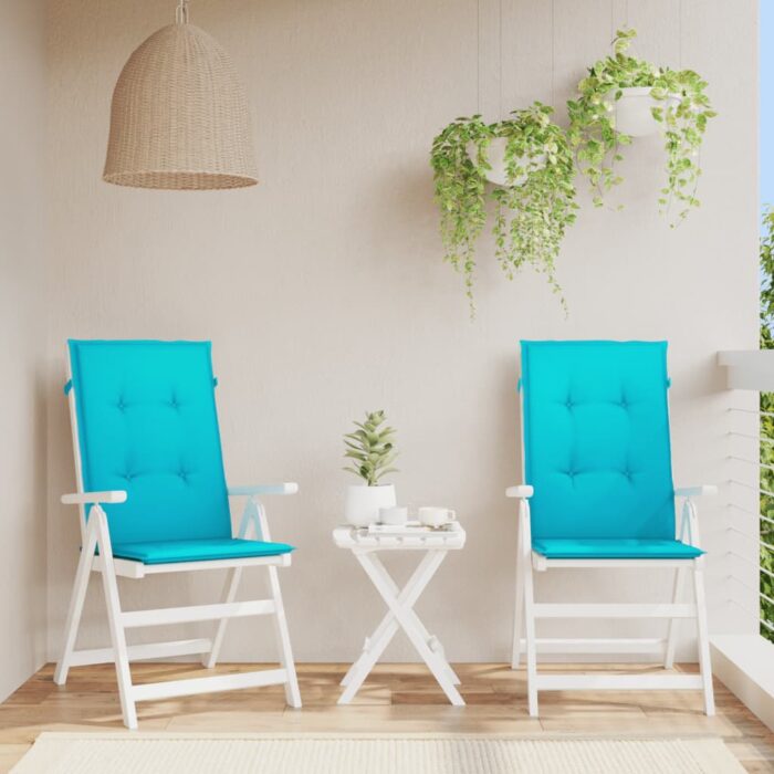 VXL8720845706876_m_en_hd_1.jpg Coussins de chaise à dossier haut 2 pcs turquoise tissu – Image 1