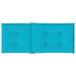 Coussins de chaise à dossier haut lot de 4 turquoise tissu – Image 4