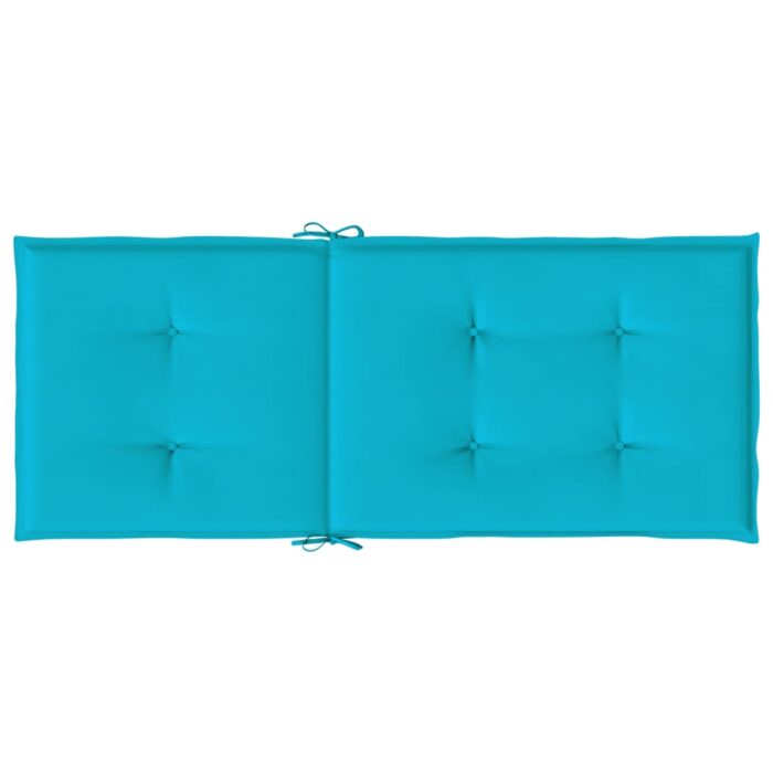 Coussins de chaise à dossier haut lot de 4 turquoise tissu – Image 4